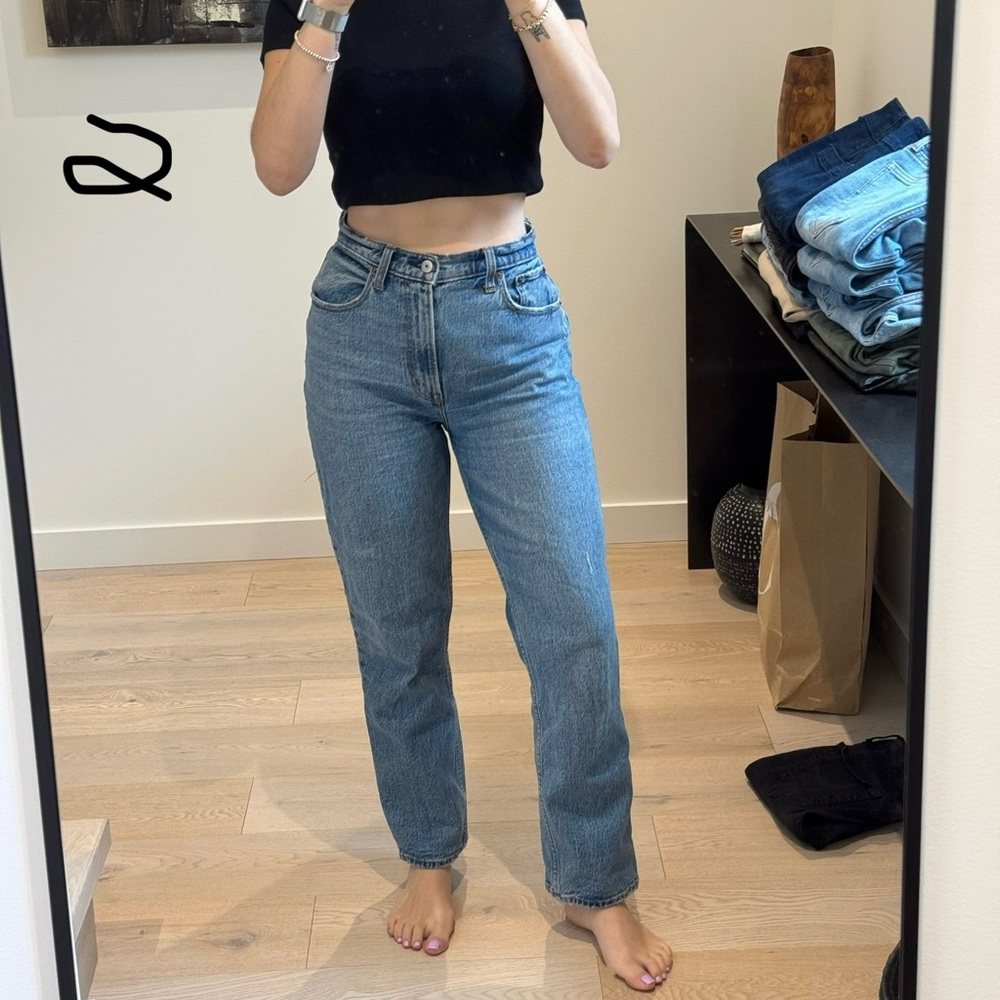 Abercrombie & Fitch Curve Love Straight Jeans